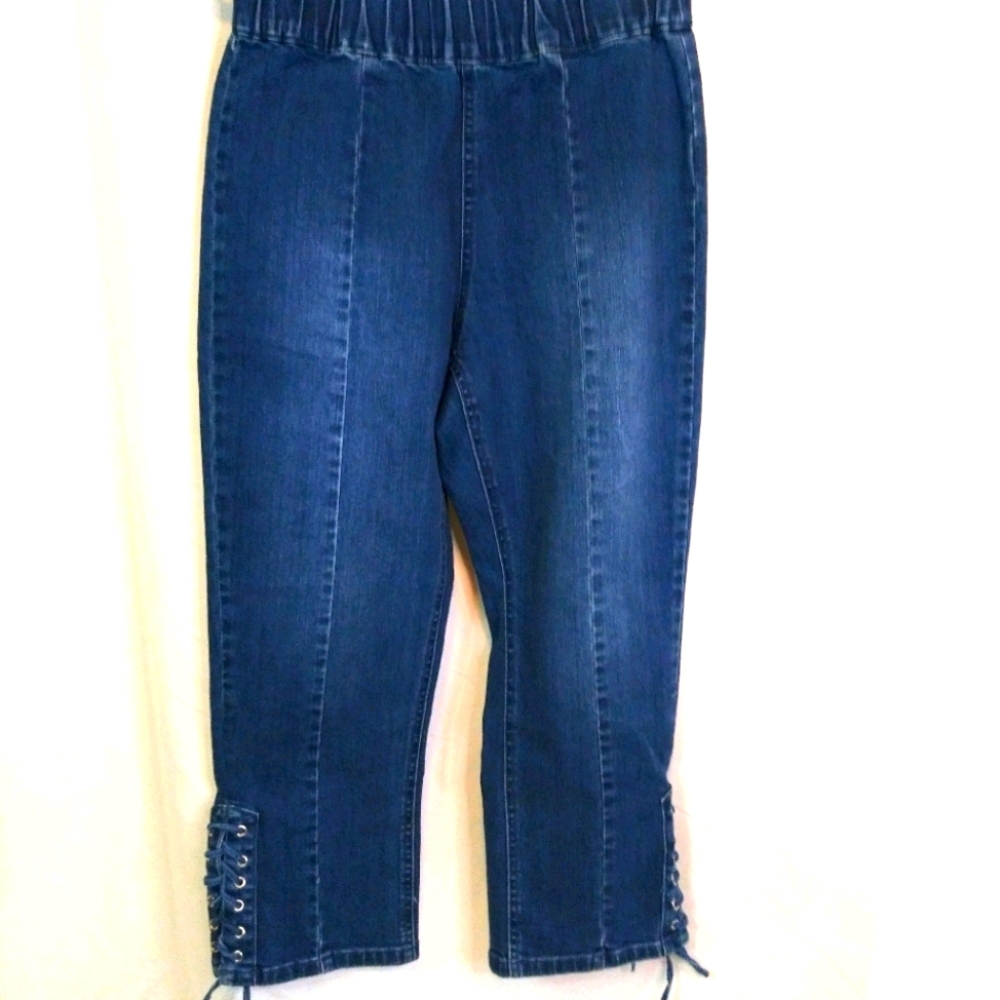 NWT Twelve sz 25 Pull On Stretch Cropped Denim